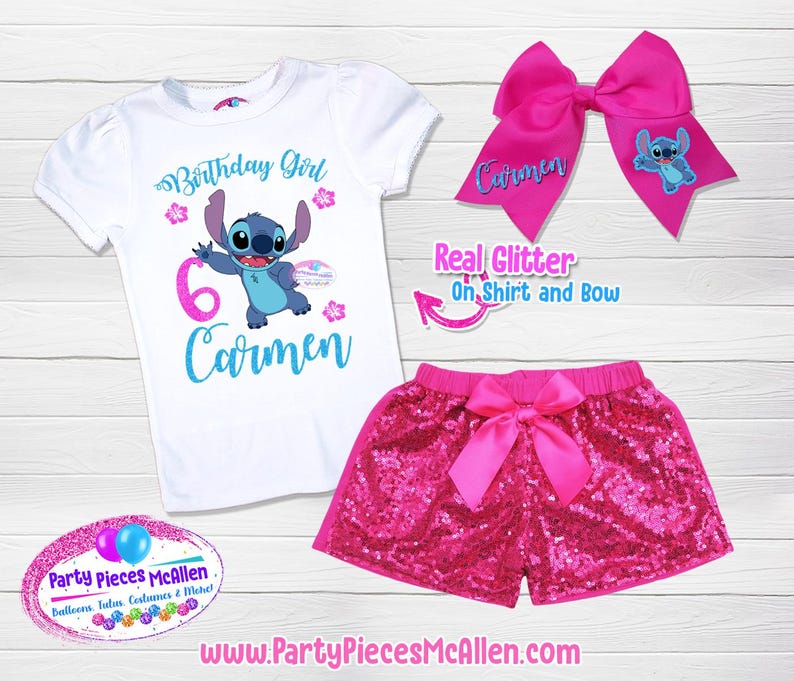 Stitch Birthday Outfit, Stitch Short Birthday Outfit, Stitch Birthday Outfit, Stitch Girls Birthday Outfit