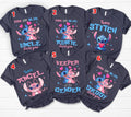 Custom Stitch Gender Reveal Shirt– Disney Baby Shower Tee– Pink or Blue Family Loves You– Cute Pregnancy Announcement Shirt–Team Boy or Girl