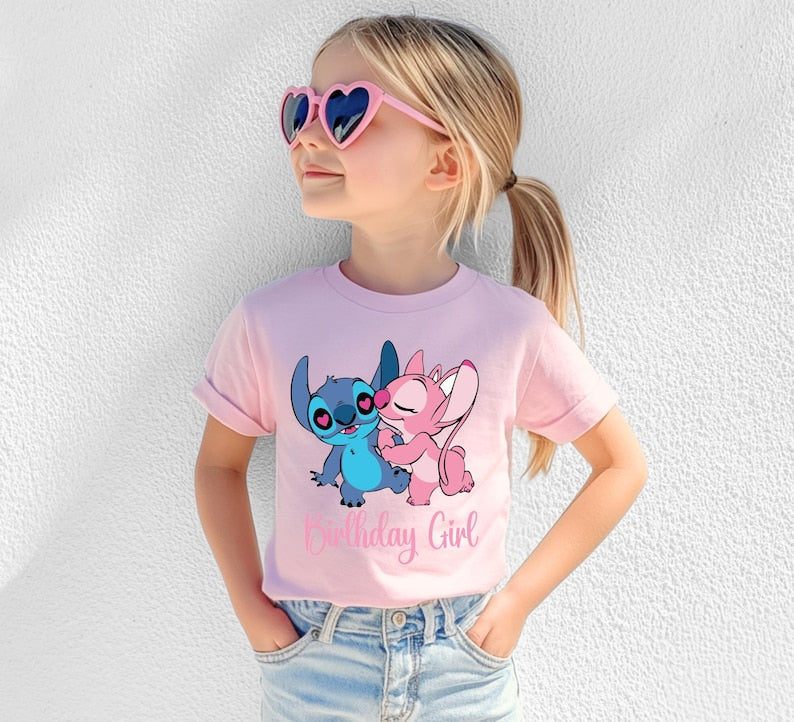 Custom Stitch Birthday Girl Shirt, Lilo and Stitch Party