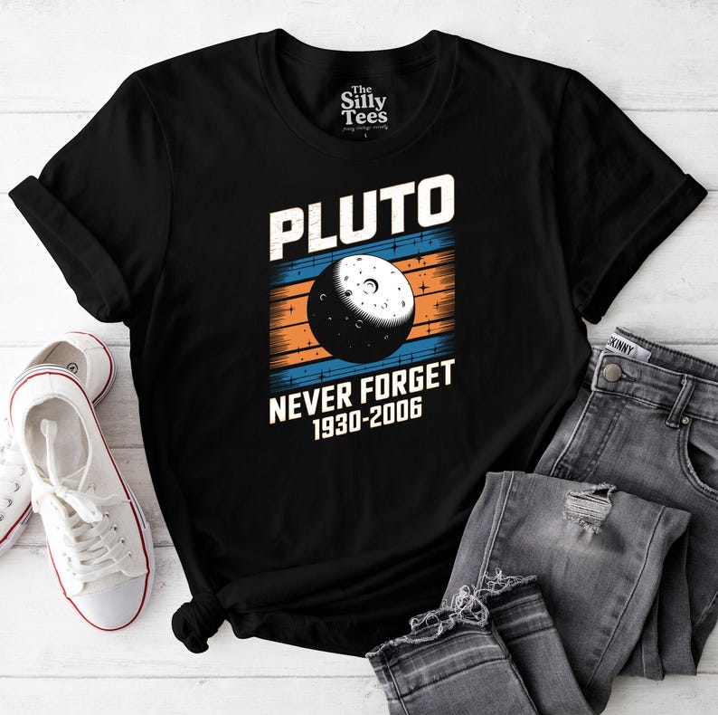 Pluto Never Forget Shirt, Retro Space Science Tee, 1930-2006 Planet Tribute T-Shirt