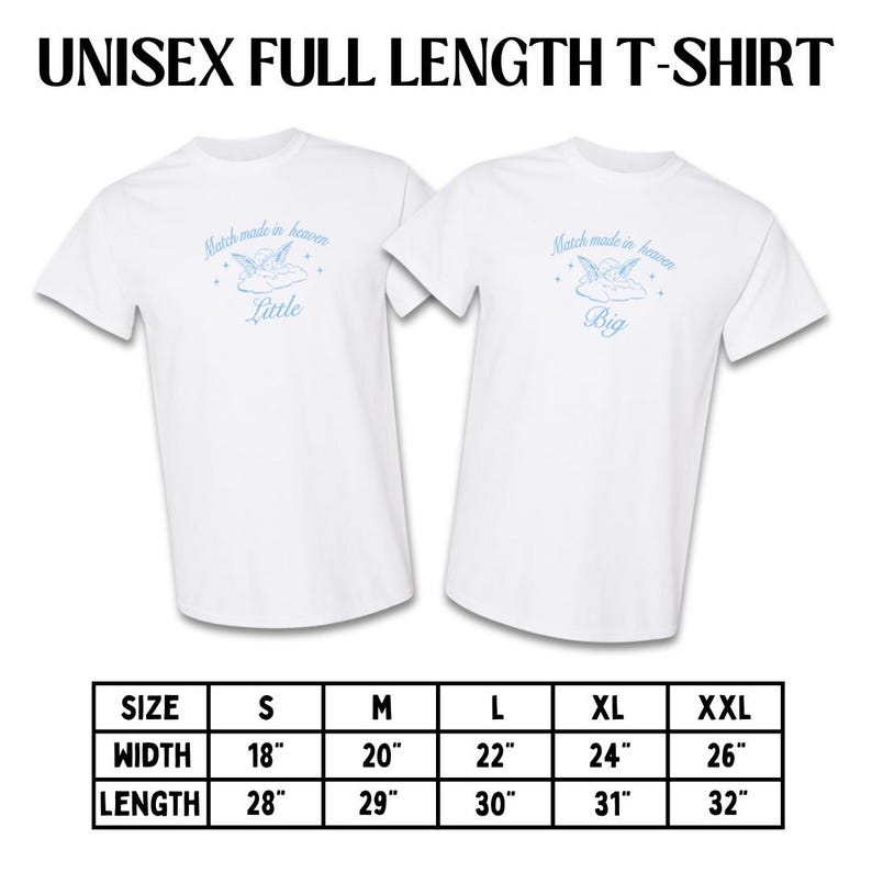 Match Made in Heaven Big Little Shirts // Angel Reveal Theme // Sorority Big Little Baby Tees, Tank Tops, T-Shirts