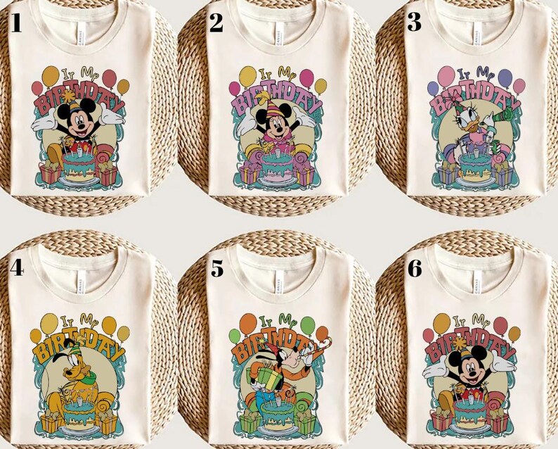 Mickey And Friends It's My Birthday Shirt, Disney Mickey And Friends Shirt, Mickey Mouse Shirt, Retro Mickey Shirt, Disney Characters Shirt