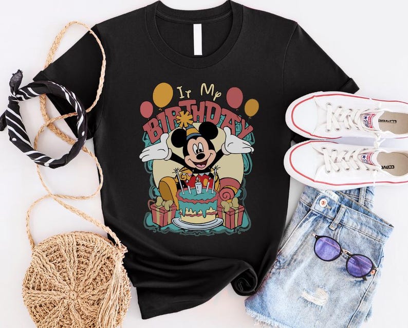 Mickey And Friends It's My Birthday Shirt, Disney Mickey And Friends Shirt, Mickey Mouse Shirt, Retro Mickey Shirt, Disney Characters Shirt