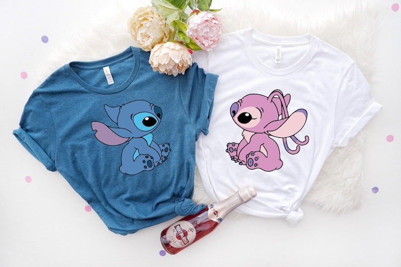 Disney Stitch Couple Shirts, Stitch Shirt, Disney Stitch and Angel Shirt, Disney Couple Trip Shirts, Family Shirt, Couple Shirts