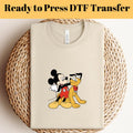 Disney Mickey Pluto DTF Transfer, Retro Mickey Mouse DTF, Classic Mickey Mouse DTF, Mickey Heat Transfer, Pluto Transfer, Disney Tripn Dtf