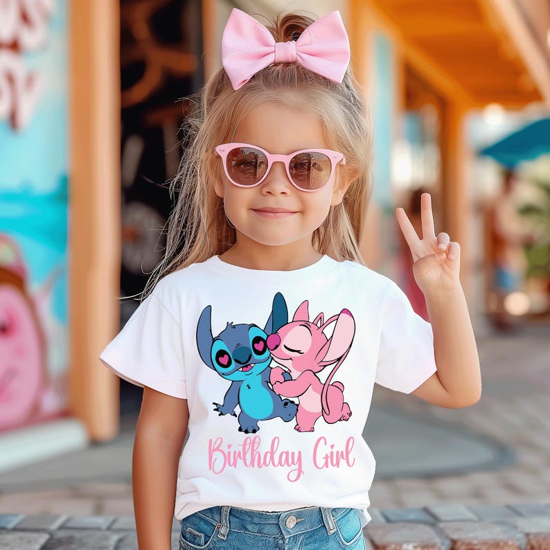 Custom Stitch Birthday Girl Shirt, Lilo and Stitch Party