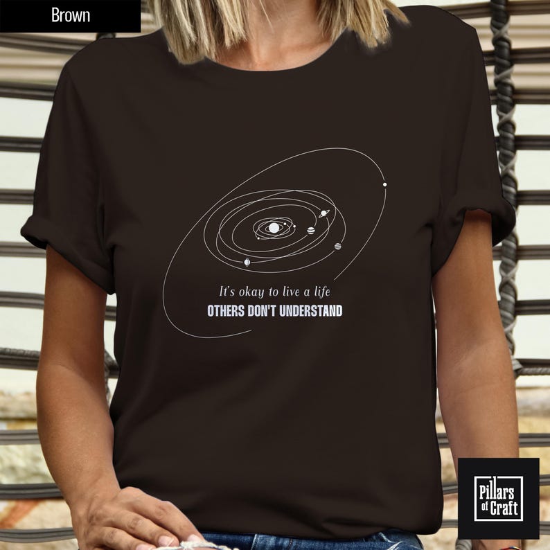Pluto and planets in orbit shirt, Planetary orbits shirt, Cosmic inspiration shirt, Individuality shirt