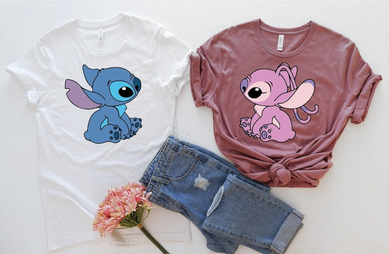 Disney Stitch Couple Shirts, Stitch Shirt, Disney Stitch and Angel Shirt, Disney Couple Trip Shirts, Family Shirt, Couple Shirts