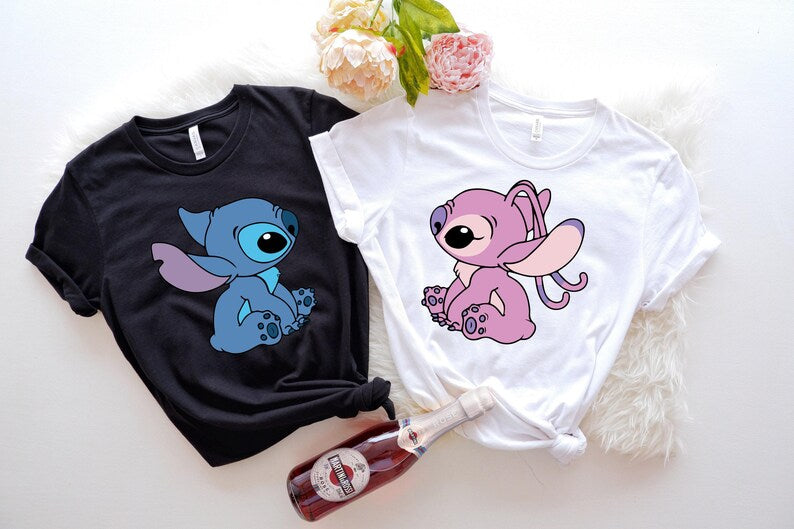 Disney Stitch Couple Shirts, Stitch Shirt, Disney Stitch and Angel Shirt, Disney Couple Trip Shirts, Family Shirt, Couple Shirts