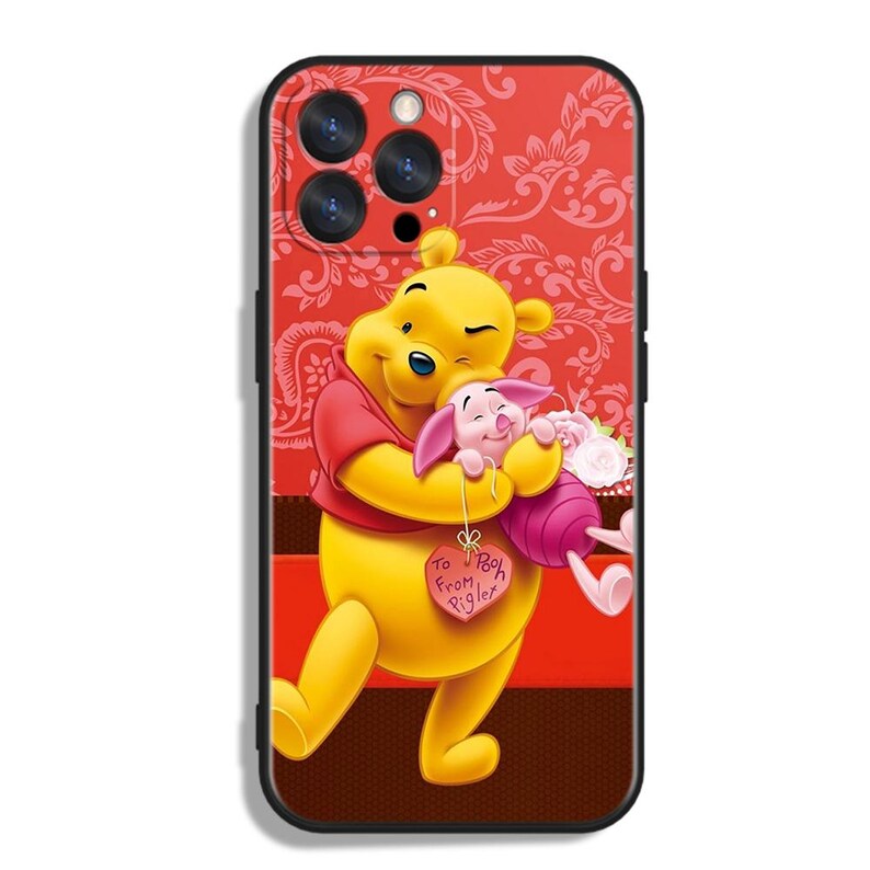 Cute Pink Piglet Winnie the Pooh Art Phone Case: Protective TPU/Silicone Cover for iPhone, Samsung and Google Pixel