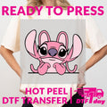 Angel Character DTF Transfer Ready to Press | Cute Pink Cartoon Design for Shirts | Hot Peel Vinyl Heat Press Craft Gift