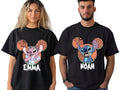 Comfort Colors® Custom Disney Head Halloween Stitch Shirt,Stitch and Angel Halloween Tee,Disney Family Halloween Shirt,Disney Stitch Shirt