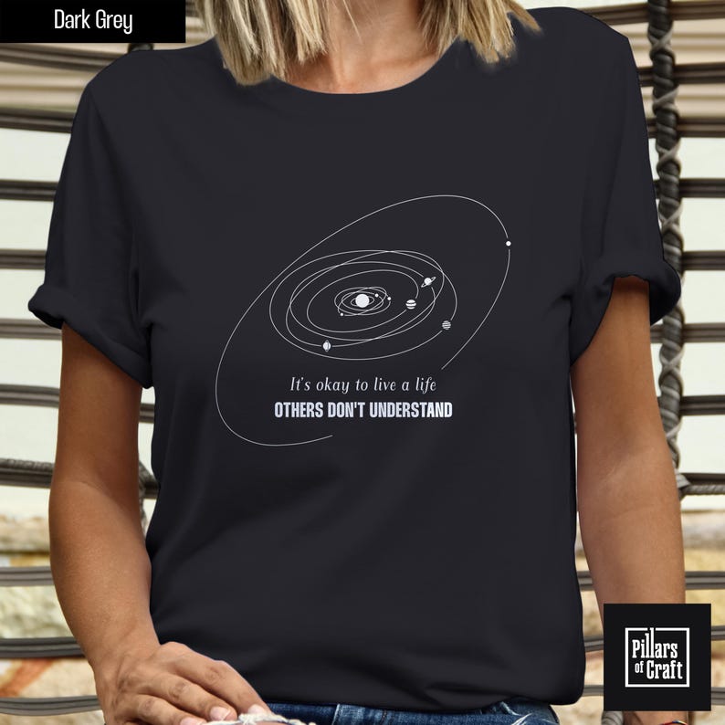 Pluto and planets in orbit shirt, Planetary orbits shirt, Cosmic inspiration shirt, Individuality shirt