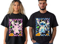 Stitch and Angel Halloween Dtf Transfer,Disney Stitch Halloween Ready to Press,Halloween Party Dtf,Horror Halloween Stitch Pumpkin Fall Dtf