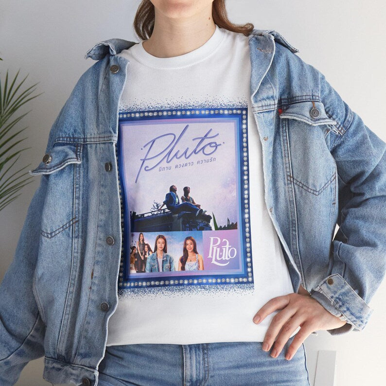 Beautiful Pluto Series GL T-Shirt | Namtan Film Ai-Oon Ob-Oom May Methawi Fan Merch | Aesthetic Design Tee