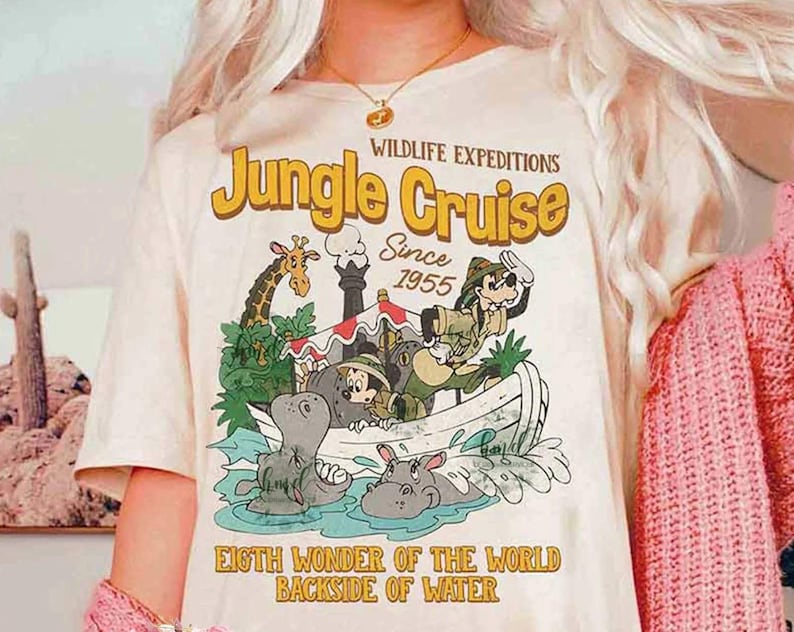 Vintage Mickey and Friends Jungle Cruise Ride Backside Of product image 1