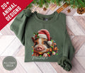 Custom Micro Pig Christmas Sweatshirt, Animal Christmas Lights Shirt, Personalized Teacup Pig Tshirt, Funny Pig Gift For Animal Lovers Vet