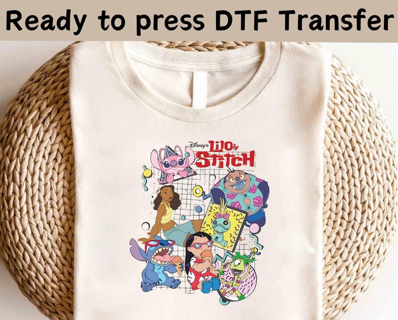 Disney Lilo And Stitch DTF Transfer, Lilo And Stitch Shirt, Disney Stitch Shirt, Magic Kingdom Shirt, Stitch Ohana Shirt,Ohana Means Shirt