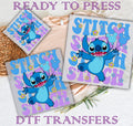 Disney Stitch DTF Transfer, Halloween Christmas Design, Ready To Press