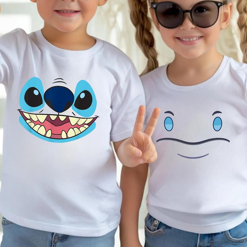 Vintage Big Face Blue Alien Costume T-shirt, Cute Alien Halloween T-shirt, Spooky Season Shirt