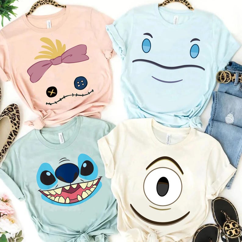 Vintage Big Face Blue Alien Costume T-shirt, Cute Alien Halloween T-shirt, Spooky Season Shirt