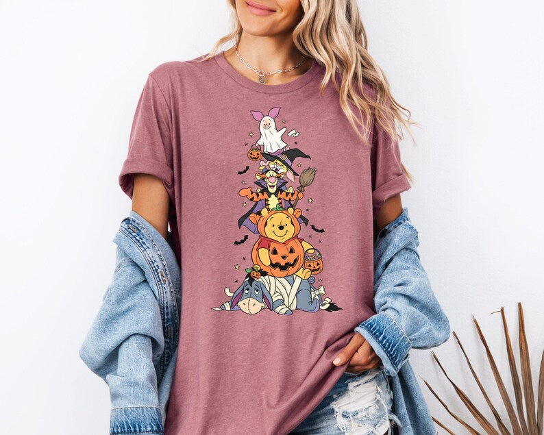 Pooh Halloween Shirt, Winnie the Pooh Halloween Shirt, Pooh Characters Shirt, Piglet Pooh Shirt, Pooh Pumpkin Shirt, Halloween Gift