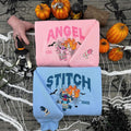 Stitch And Angel Halloween Matching Embroidered T-Shirt, Disney Stitch And Angel Couple Sweatshirt, Disney Couples Embroidery Hoodie