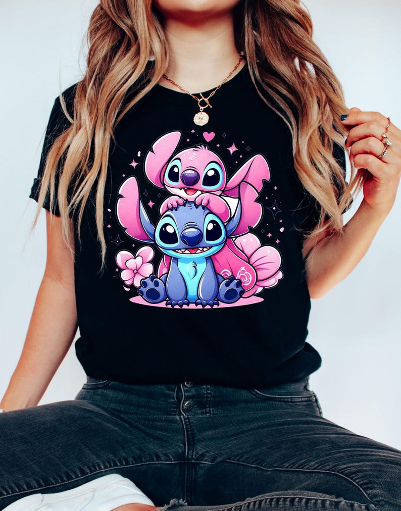 Disney Angel and Stitch Shirt, Angel Shirt, Stitch Shirt, Cute Angel And Stitch Shirt, Disney Couple Shirt, Disney Matching Tee,