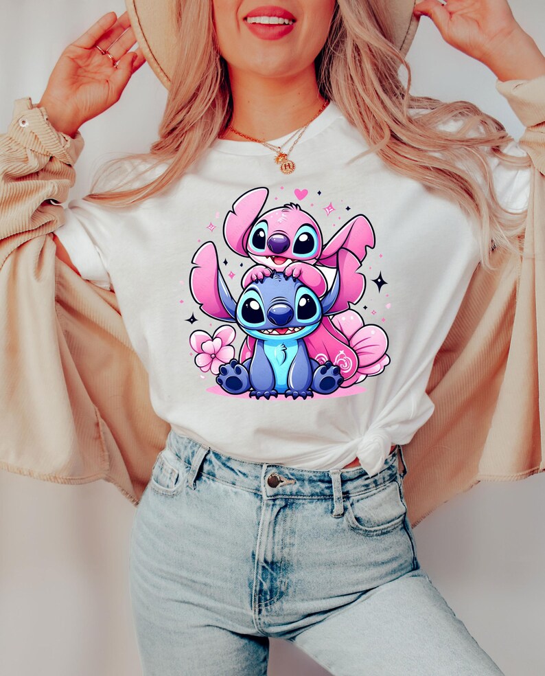 Disney Angel and Stitch Shirt, Angel Shirt, Stitch Shirt, Cute Angel And Stitch Shirt, Disney Couple Shirt, Disney Matching Tee,
