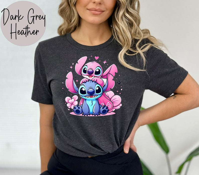 Disney Angel and Stitch Shirt, Angel Shirt, Stitch Shirt, Cute Angel And Stitch Shirt, Disney Couple Shirt, Disney Matching Tee,