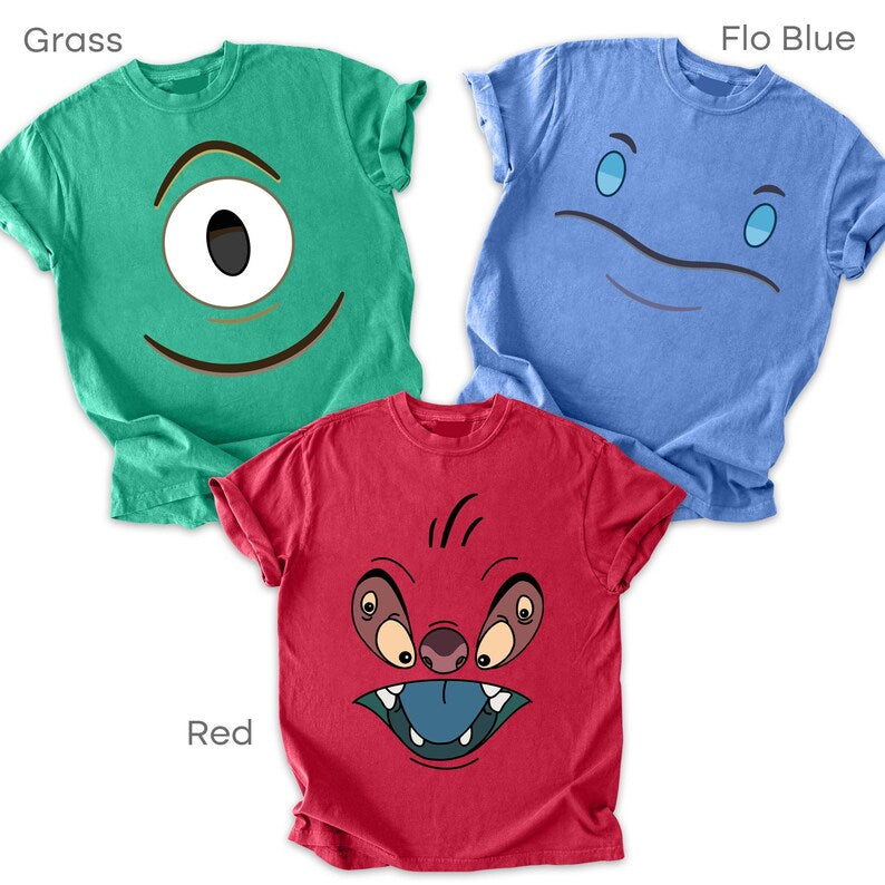 Vintage Big Face Blue Alien Costume T-shirt, Cute Alien Halloween T-shirt, Spooky Season Shirt