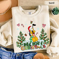 Disney Pluto Christmas Sweatshirt, Disneyland Holiday Christmas Sweatshirt, Disney Pluto Dog Xmas, Mickey And Friends Merry Christmas Shirt