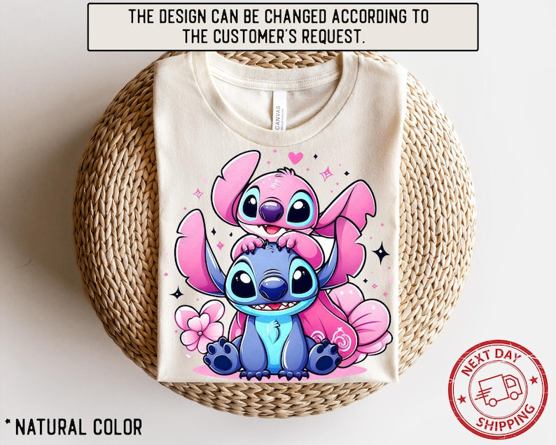 Disney Angel and Stitch Shirt, Angel Shirt, Stitch Shirt, Cute Angel And Stitch Shirt, Disney Couple Shirt, Disney Matching Tee,