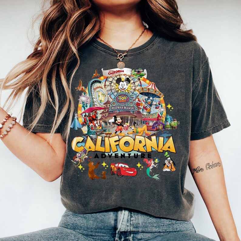 California Adventure Shirt - Disneyland Theme Park Tee - Pixar Character Graphic Shirt - Mickey Toy Story Park T-Shirt - Family Vacation Tee