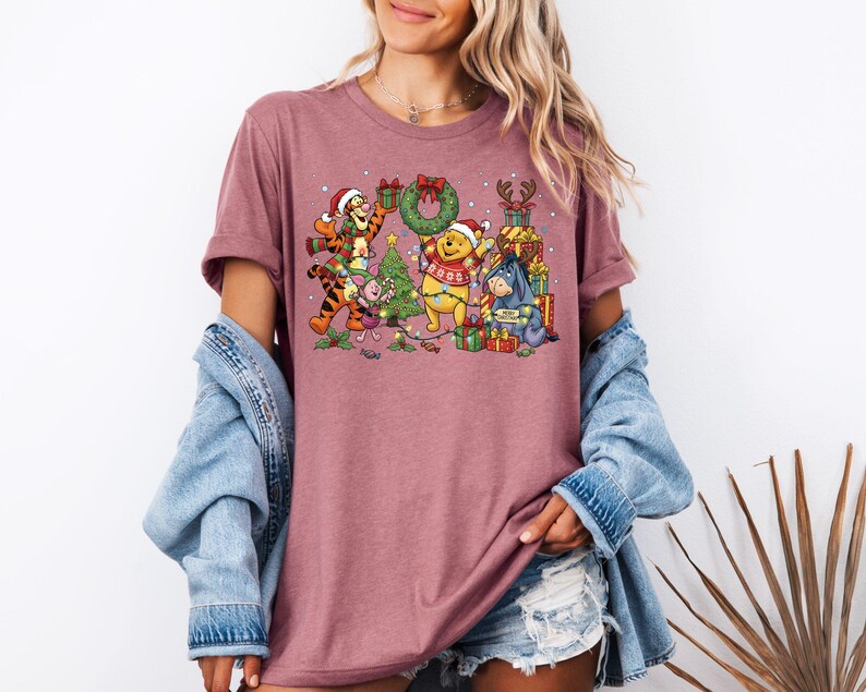 Winnie The Pooh Christmas Shirt, Disney Christmas Party Shirt, Tigger and Piglet Christmas Shirt, Merry Christmas Shirt,Pooh Bear Sweatshirt