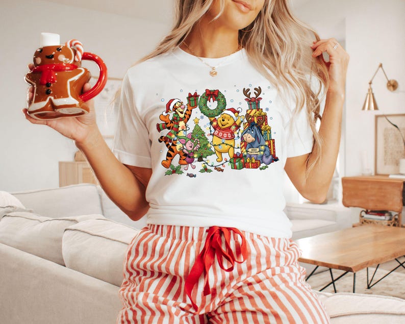 Winnie The Pooh Christmas Shirt, Disney Christmas Party Shirt, Tigger and Piglet Christmas Shirt, Merry Christmas Shirt,Pooh Bear Sweatshirt