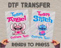 Stitch Gender Reveal Ready To Press, Disney Baby Shower DTF Transfer, Pink or Blue Family Loves You, Cute Pregnancy Announcement DTF Print