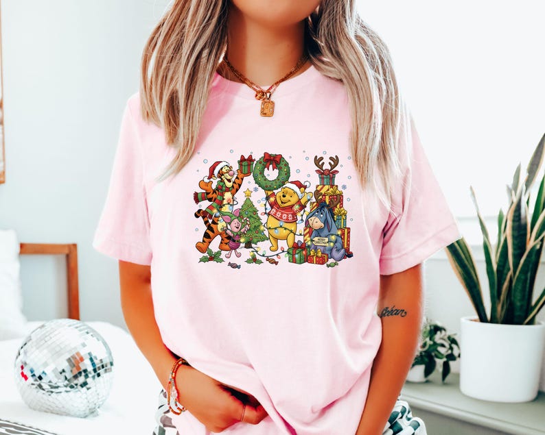 Winnie The Pooh Christmas Shirt, Disney Christmas Party Shirt, Tigger and Piglet Christmas Shirt, Merry Christmas Shirt,Pooh Bear Sweatshirt