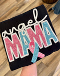 Angel Mama Personlized Sweater, Pregnancy Loss Awareness Sweatshirt, Custom Mom Gift, Faux Embroidery DTF