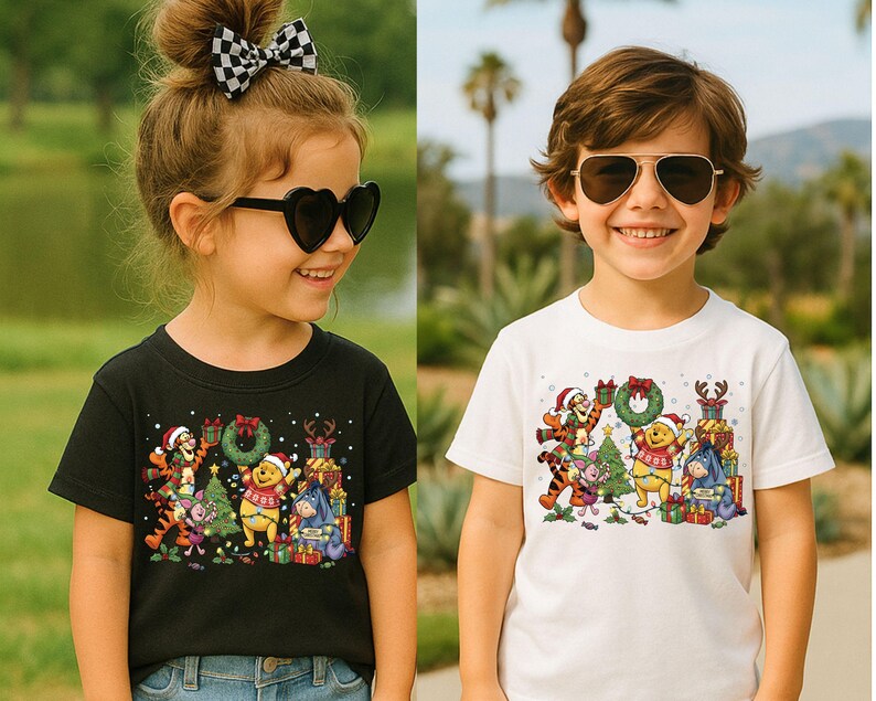 Winnie The Pooh Christmas Shirt, Disney Christmas Party Shirt, Tigger and Piglet Christmas Shirt, Merry Christmas Shirt,Pooh Bear Sweatshirt
