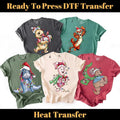 Winnie The Pooh Characters Christmas DTF Transfer, Disney Christmas Ready To Press, The Pooh Eeyore Tigger Piglet Christmas DTF, Xmas DTF