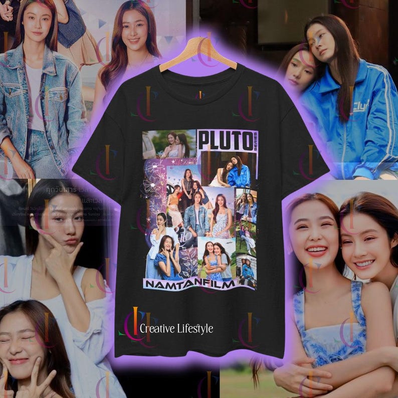 Thai GL Series Pluto Shirt | Namtan Film Ai-oon Ob-oom May Methawi | Girls Love Fans Gift Tee