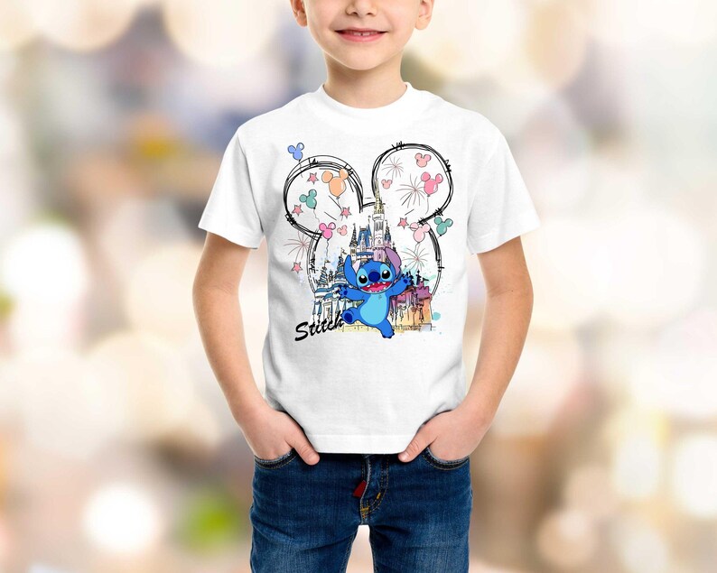 Mickey Ear Stitch and Minnie Bow Angel Couple Shirt, Disney Stitch Ear Boy Shirt, Minnie Bow Angel Girl Tee, Disney Trip Family Matching Tee