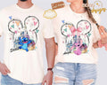 Comfort Colors® Mickey Ear Stitch and Minnie Bow Angel Couple Shirt, Disney Stitch Ear Boy Shirt, Minnie Bow Angel Girl Tee, Disney Trip Tee