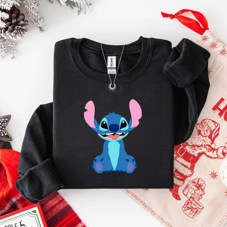 Stitch Sweatshirt, Stitch Crewneck, Cute Stitch Sweatshirt, Lilo and Stitch Sweatshirt, Stitch x Angel Sweatshirt Disney