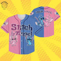 Custom Stitch And Angel Two-Color Blue Pink Baseball product image 1