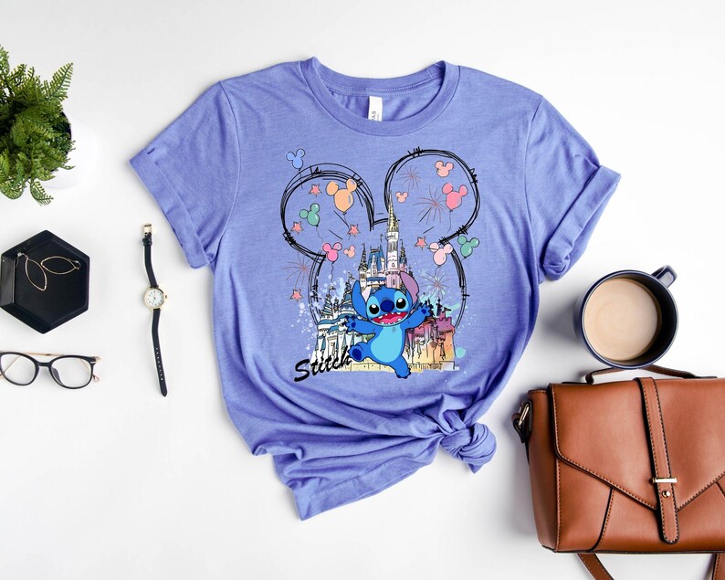 Mickey Ear Stitch and Minnie Bow Angel Couple Shirt, Disney Stitch Ear Boy Shirt, Minnie Bow Angel Girl Tee, Disney Trip Family Matching Tee