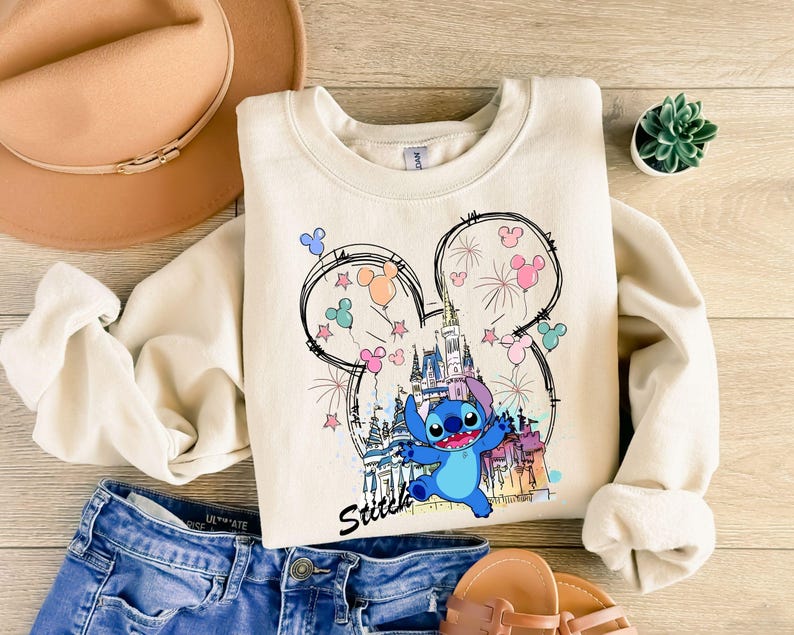 Mickey Ear Stitch and Minnie Bow Angel Couple Shirt, Disney Stitch Ear Boy Shirt, Minnie Bow Angel Girl Tee, Disney Trip Family Matching Tee