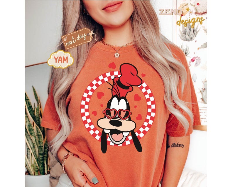 Comfort Colors® Disney Valentine’s Day Mickey and Friends Shirts, Mickey Minnie Donald Daisy Goofy Pluto Love Tee, Cute Heart Sunglasses Tee