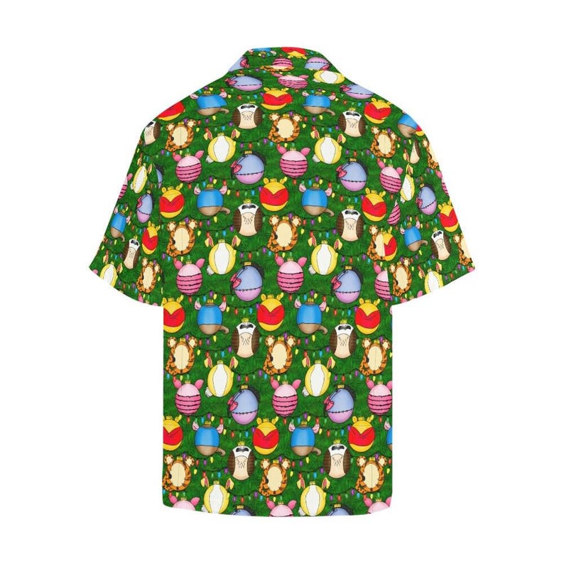 Pooh Christmas Ornaments Adults Kids Button Down Short product image 5